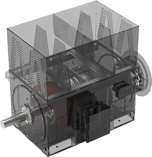Высоковольтные общепромышленные электродвигатели с короткозамкнутым ротором  ДАЗО4 и АОД